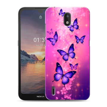 Силиконовый чехол на Nokia 1.3 с принтом Бабочки Силиконовый чехол на Nokia 1.3 с принтом Бабочки