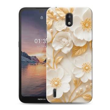 Силиконовый чехол на Nokia 1.3 с принтом Цветы Силиконовый чехол на Nokia 1.3 с принтом Цветы