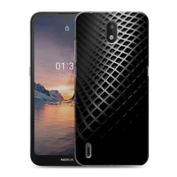 Силиконовый чехол на Nokia 1.3 с принтом Текстура металла Силиконовый чехол на Nokia 1.3 с принтом Текстура металла