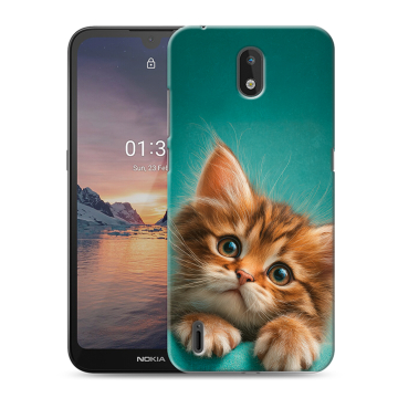 Силиконовый чехол на Nokia 1.3 с принтом котенок Силиконовый чехол на Nokia 1.3 с принтом котенок
