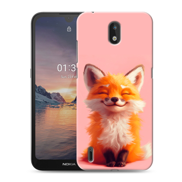Силиконовый чехол на Nokia 1.3 с принтом милая лиса Силиконовый чехол на Nokia 1.3 с принтом милая лиса