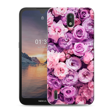 Силиконовый чехол на Nokia 1.3 с принтом лавандовые розы