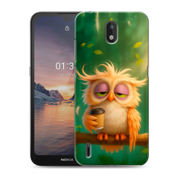 Силиконовый чехол на Nokia 1.3 с принтом сова Силиконовый чехол на Nokia 1.3 с принтом сова