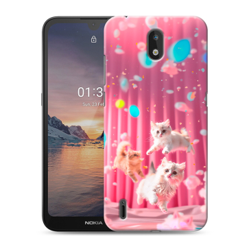 Силиконовый чехол на Nokia 1.3 с принтом милые котики Силиконовый чехол на Nokia 1.3 с принтом милые котики