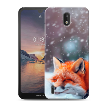 Силиконовый чехол на Nokia 1.3 с принтом лиса Силиконовый чехол на Nokia 1.3 с принтом лиса