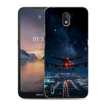 Силиконовый чехол на Nokia 1.3 с принтом самолет Силиконовый чехол на Nokia 1.3 с принтом самолет