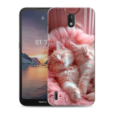 Силиконовый чехол на Nokia 1.3 с принтом котята котики