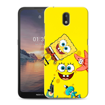 Силиконовый чехол на Nokia 1.3 с принтом Спанч боб Спанчбоб