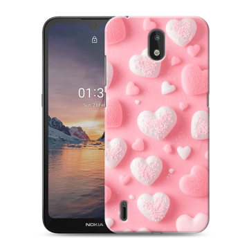 Силиконовый чехол на Nokia 1.3 с принтом Сердечки Силиконовый чехол на Nokia 1.3 с принтом Сердечки