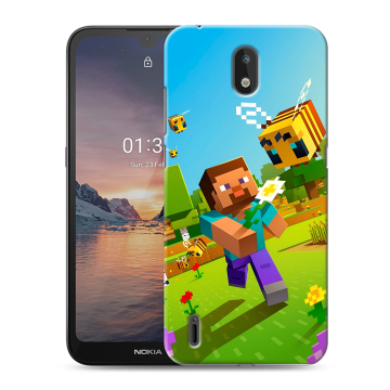 Силиконовый чехол на Nokia 1.3 с принтом Майнкрафт Minecraft Силиконовый чехол на Nokia 1.3 с принтом Майнкрафт Minecraft