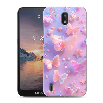 Силиконовый чехол на Nokia 1.3 с принтом Бабочки Силиконовый чехол на Nokia 1.3 с принтом Бабочки