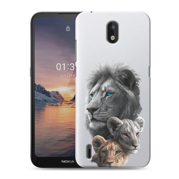 Силиконовый чехол на Nokia 1.3 с принтом Львы