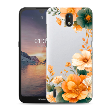 Силиконовый чехол на Nokia 1.3 с принтом Цветы принт Силиконовый чехол на Nokia 1.3 с принтом Цветы принт