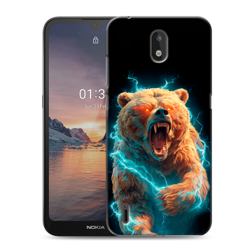 Силиконовый чехол на Nokia 1.3 с принтом Медведь