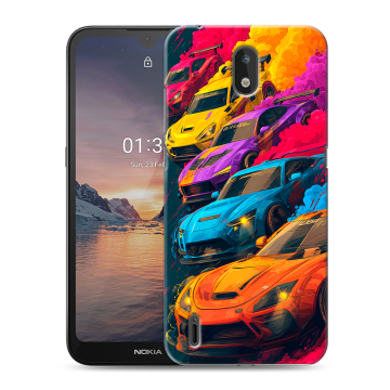 Силиконовый чехол на Nokia 1.3 с принтом Тачки Силиконовый чехол на Nokia 1.3 с принтом Тачки