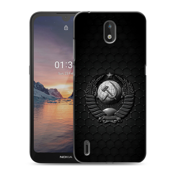Силиконовый чехол на Nokia 1.3 с принтом Герб Флаг СССР Силиконовый чехол на Nokia 1.3 с принтом Герб Флаг СССР
