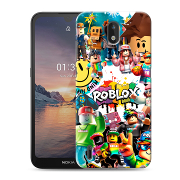 Силиконовый чехол на Nokia 1.3 с принтом Roblox Роблокс