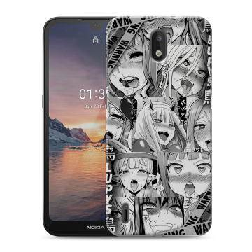 Силиконовый чехол на Nokia 1.3 с принтом Ahegao Ахегао Аниме