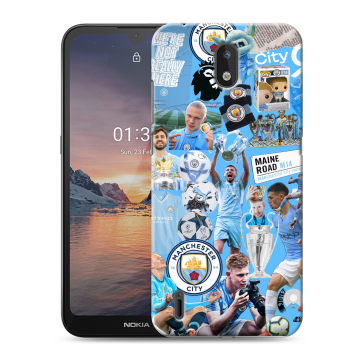 Силиконовый чехол на Nokia 1.3 с принтом Man City Манчестер Сити
