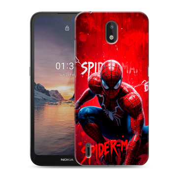 Силиконовый чехол на Nokia 1.3 с принтом Spiderman Человек паук