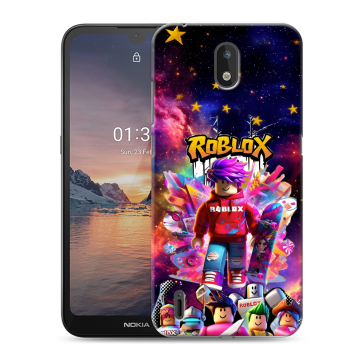 Силиконовый чехол на Nokia 1.3 с принтом Roblox Роблокс