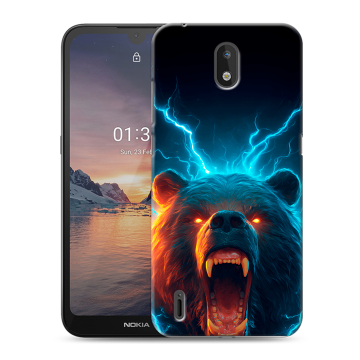 Силиконовый чехол на Nokia 1.3 с принтом Медведь