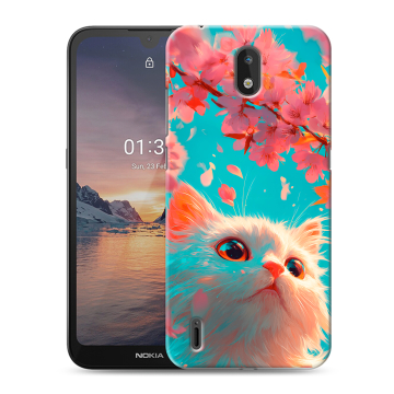 Силиконовый чехол на Nokia 1.3 с принтом Красивый кот