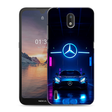 Силиконовый чехол на Nokia 1.3 с принтом Mercedes Мерседес Силиконовый чехол на Nokia 1.3 с принтом Mercedes Мерседес