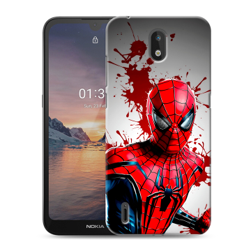 Силиконовый чехол на Nokia 1.3 с принтом Spiderman Человек паук Силиконовый чехол на Nokia 1.3 с принтом Spiderman Человек паук