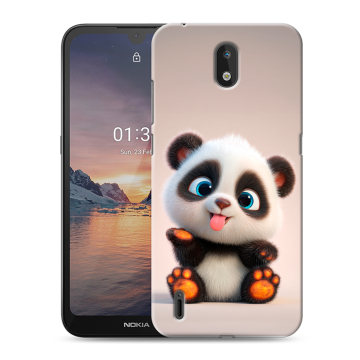 Силиконовый чехол на Nokia 1.3 с принтом милая панда Силиконовый чехол на Nokia 1.3 с принтом милая панда