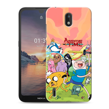 Силиконовый чехол на Nokia 1.3 с принтом Adventure time Время приключений