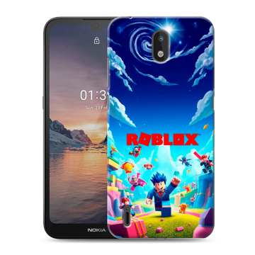 Силиконовый чехол на Nokia 1.3 с принтом Roblox Роблокс