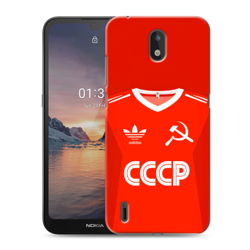 Силиконовый чехол на Nokia 1.3 с принтом Флаг Герб СССР