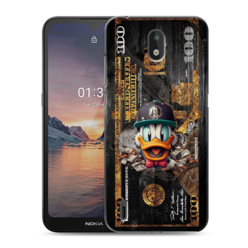 Силиконовый чехол на Nokia 1.3 с принтом Дональд Дак Доллар Силиконовый чехол на Nokia 1.3 с принтом Дональд Дак Доллар