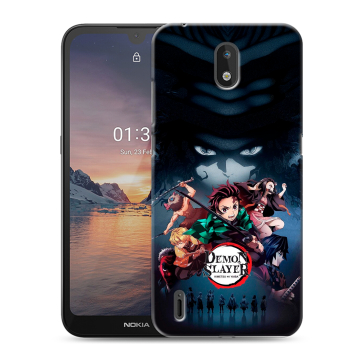 Силиконовый чехол на Nokia 1.3 с принтом Demon Slayer Клинок рассекающий демонов