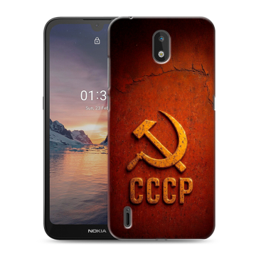 Силиконовый чехол на Nokia 1.3 с принтом Флаг Герб СССР Силиконовый чехол на Nokia 1.3 с принтом Флаг Герб СССР