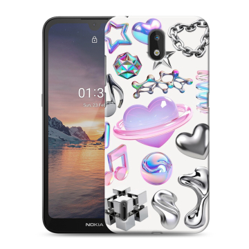Силиконовый чехол на Nokia 1.3 с принтом Y2K Силиконовый чехол на Nokia 1.3 с принтом Y2K
