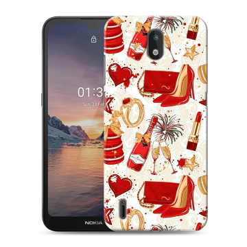 Силиконовый чехол на Nokia 1.3 с принтом Новый год