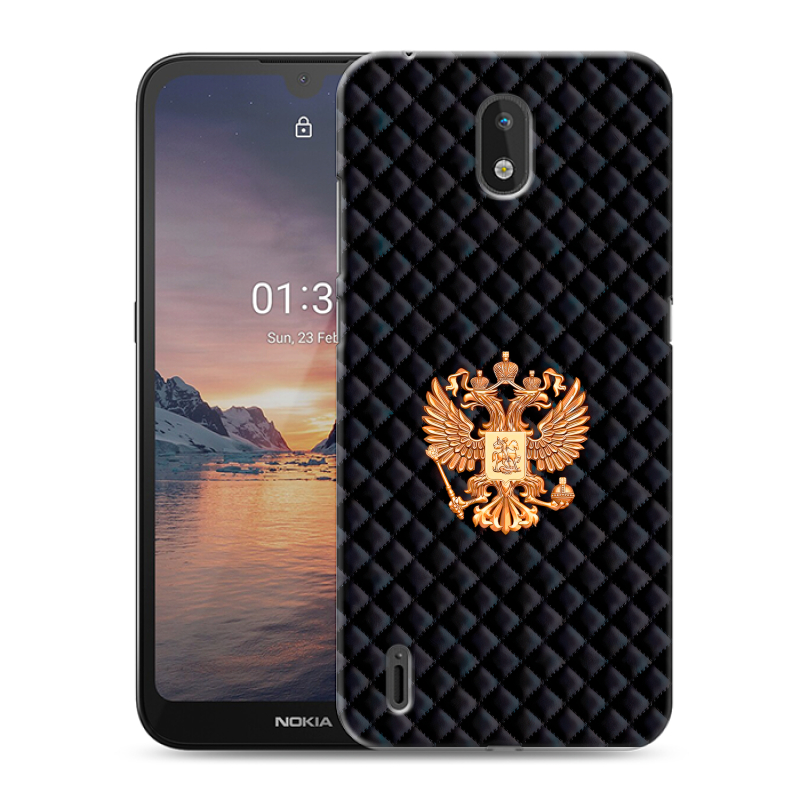 Силиконовый противоударный чехол на Nokia 1.3 с принтом Герб России принт Силиконовый противоударный чехол на Nokia 1.3 с принтом Герб России принт