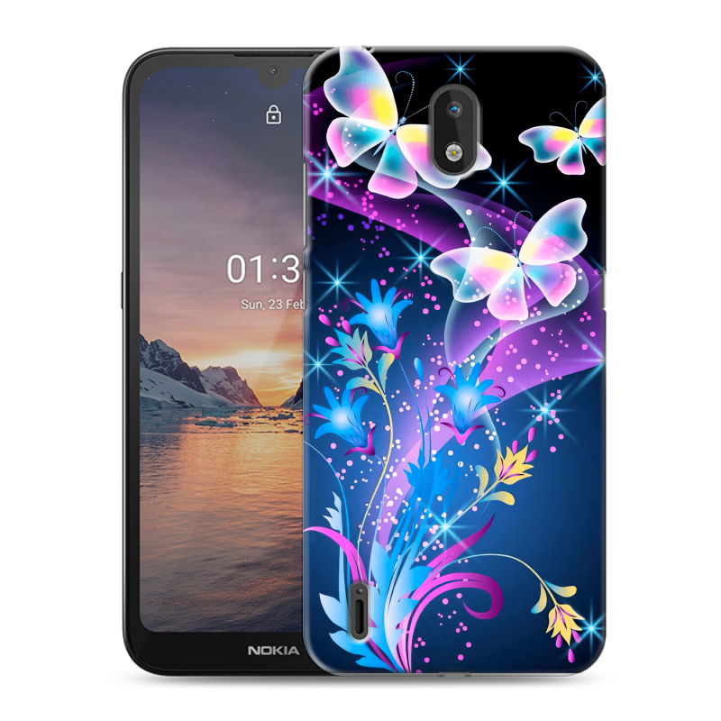 Силиконовый чехол на Nokia 1.3 с принтом Бабочки Силиконовый чехол на Nokia 1.3 с принтом Бабочки