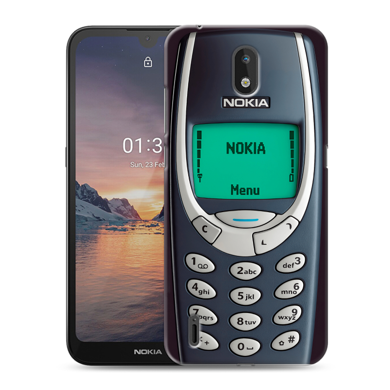 Силиконовый чехол на Nokia 1.3 с принтом Старый телефон Силиконовый чехол на Nokia 1.3 с принтом Старый телефон