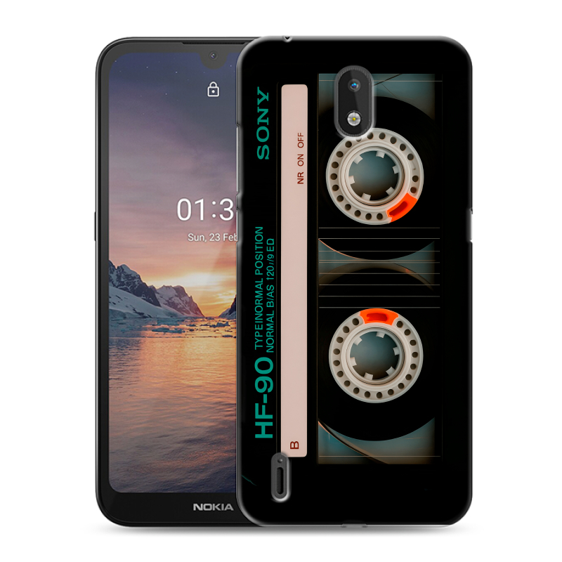 Силиконовый противоударный чехол на Nokia 1.3 с принтом Кассета Силиконовый противоударный чехол на Nokia 1.3 с принтом Кассета