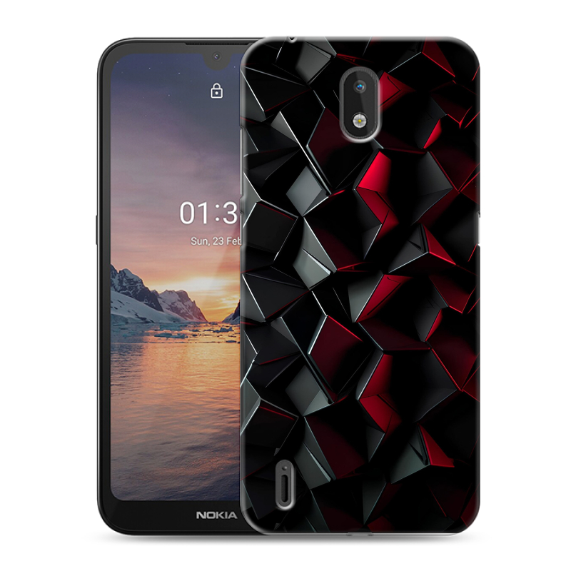 Силиконовый противоударный чехол на Nokia 1.3 с принтом Абстракция Силиконовый противоударный чехол на Nokia 1.3 с принтом Абстракция