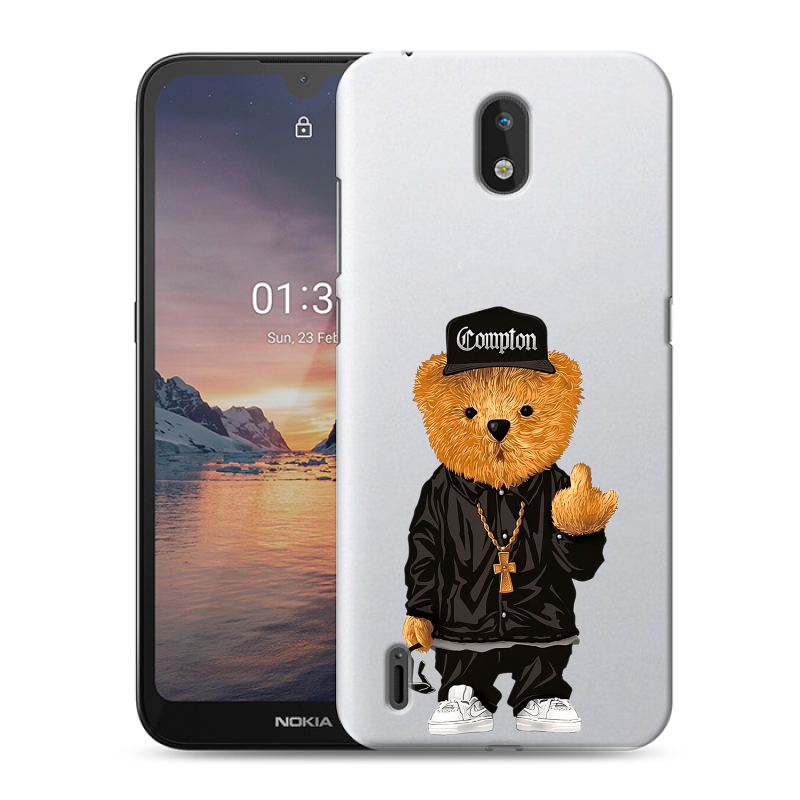 Силиконовый чехол на Nokia 1.3 с принтом Мишка Силиконовый чехол на Nokia 1.3 с принтом Мишка