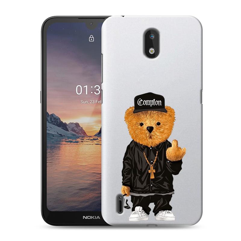 Силиконовый противоударный чехол на Nokia 1.3 с принтом Плюшевый медведь Силиконовый противоударный чехол на Nokia 1.3 с принтом Плюшевый медведь