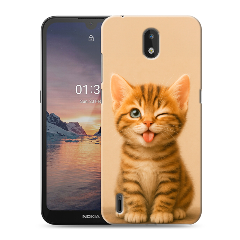 Силиконовый чехол на Nokia 1.3 с принтом котенок Силиконовый чехол на Nokia 1.3 с принтом котенок