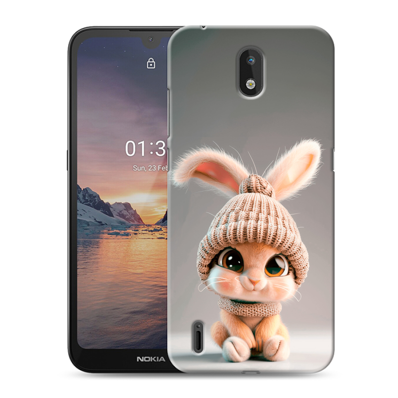 Силиконовый противоударный чехол на Nokia 1.3 с принтом Кролик Силиконовый противоударный чехол на Nokia 1.3 с принтом Кролик