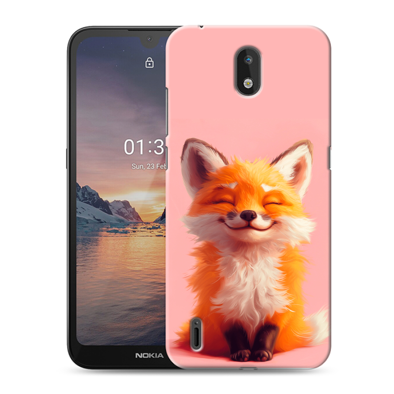 Силиконовый чехол на Nokia 1.3 с принтом милая лиса Силиконовый чехол на Nokia 1.3 с принтом милая лиса
