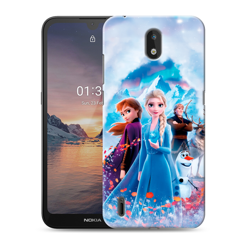 Силиконовый противоударный чехол на Nokia 1.3 с принтом Холодное сердце Frozen Силиконовый противоударный чехол на Nokia 1.3 с принтом Холодное сердце Frozen