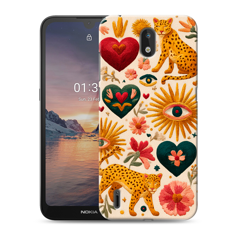 Силиконовый противоударный чехол на Nokia 1.3 с принтом Модный принт Силиконовый противоударный чехол на Nokia 1.3 с принтом Модный принт